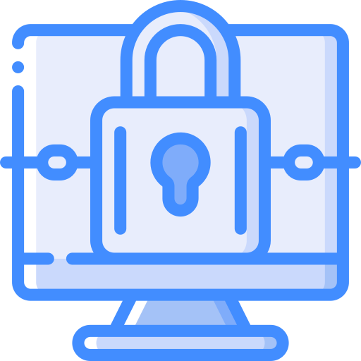 Image of a computer with a lock on it